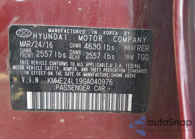 KMHE24L19GA040976: 44587635