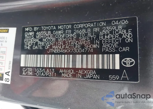 JTNBB46KX73004774: 44587779