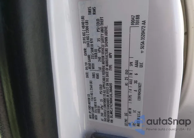 5LMCJ1C96KUL38405: 44587799