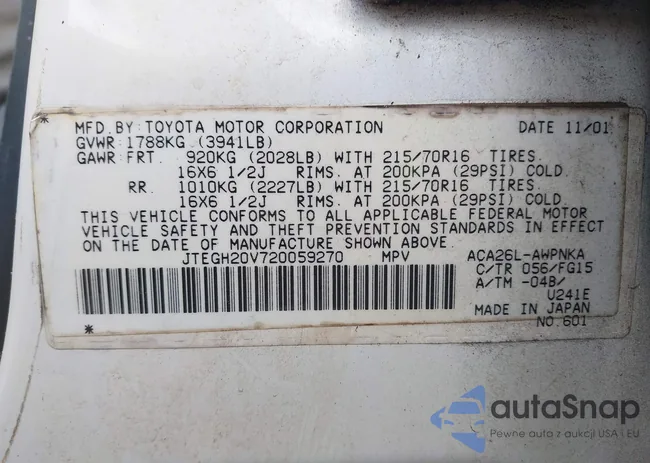 JTEGH20V720059270: 44587978