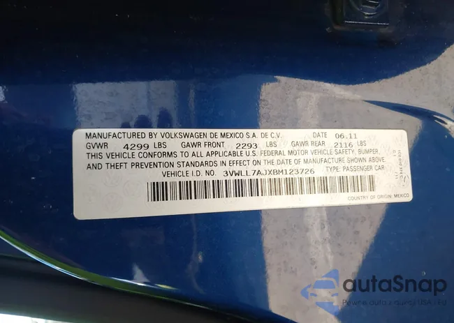 3VWLL7AJXBM123726: 44588069