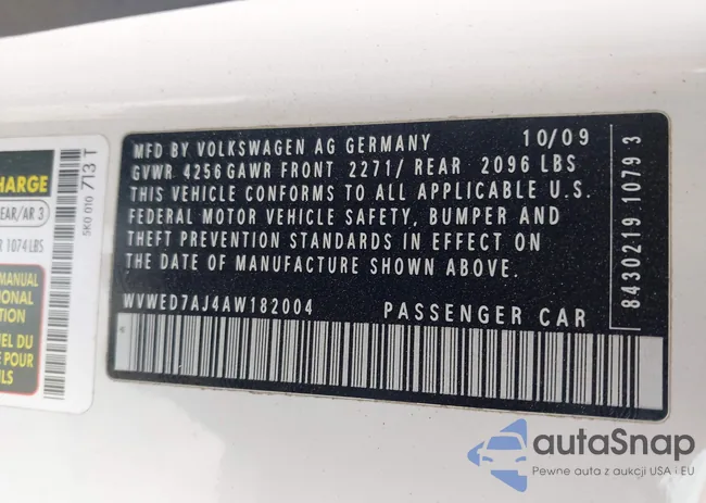 WVWED7AJ4AW182004: 44587142