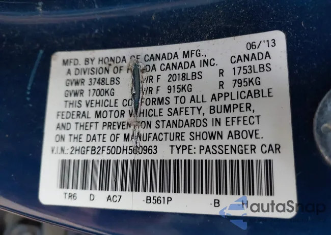 2HGFB2F50DH560963: 44587149