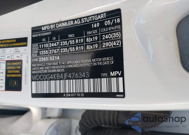 WDC0G4KB4JF476343: 44587199