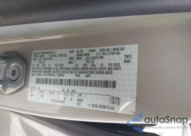 5LMCJ2C93NUL12693: 44588697