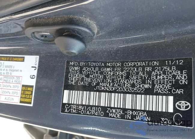 JTDKN3DP2D3032522: 44588705