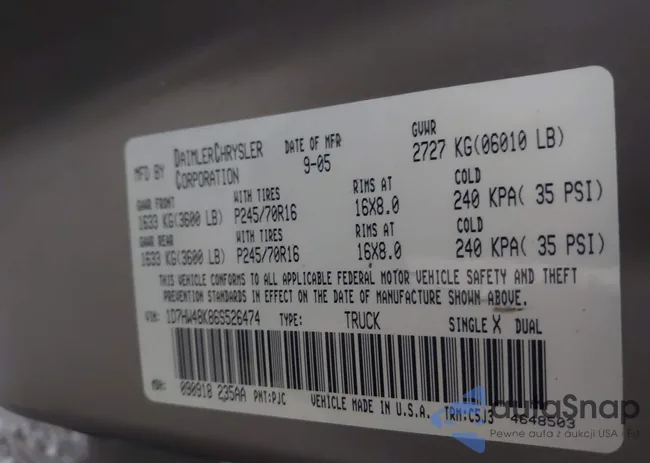 1D7HW48K86S526474: 44588721