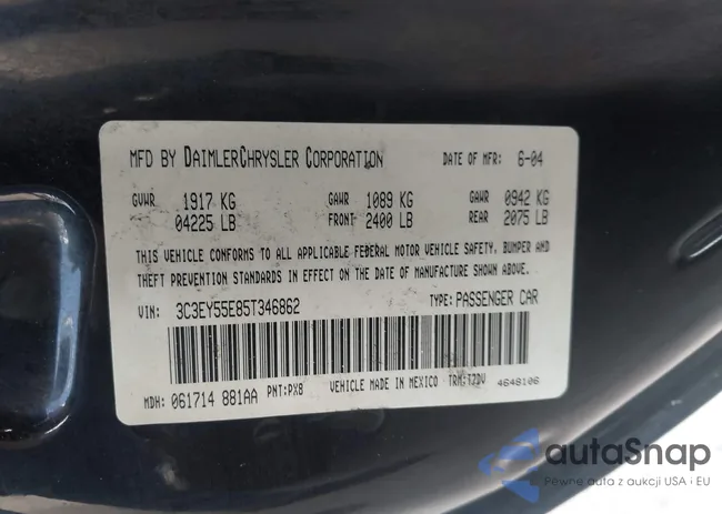 3C3EY55E85T346862: 44588861