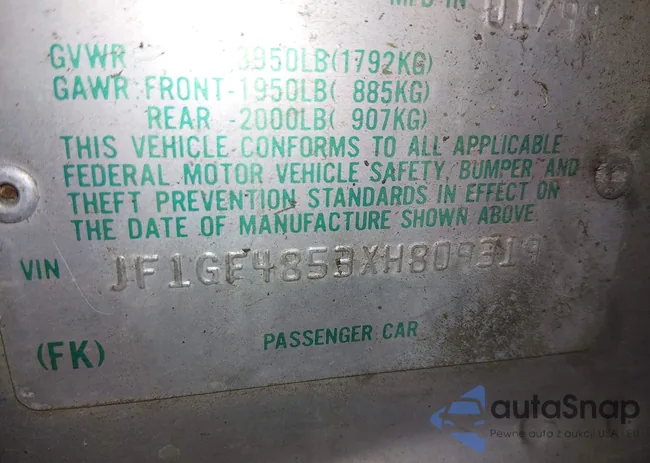 JF1GF4853XH809319: 44588901