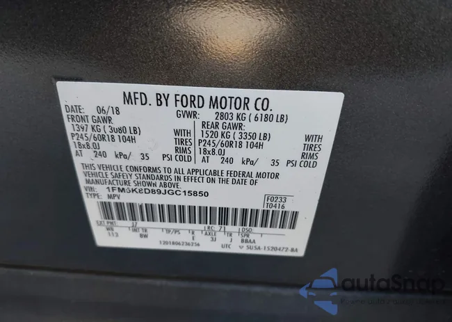 1FM5K8D89JGC15850: 44588961