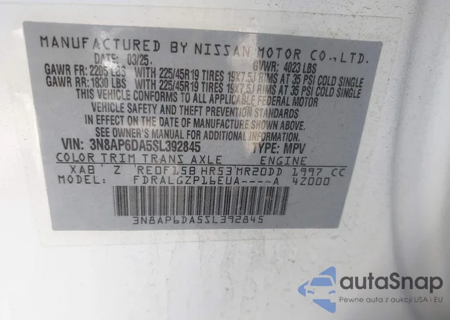 3N8AP6DA5SL392845: 44588117