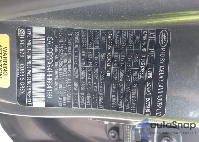 SALCR2BG4HH664199: 44588145