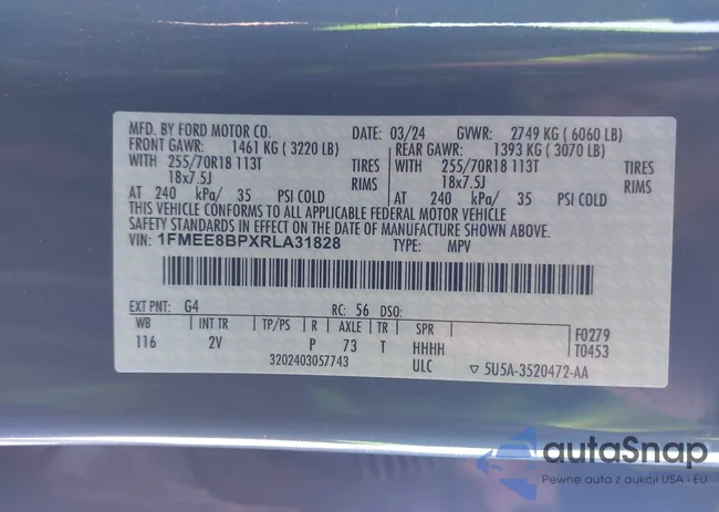 1FMEE8BPXRLA31828: 44588385