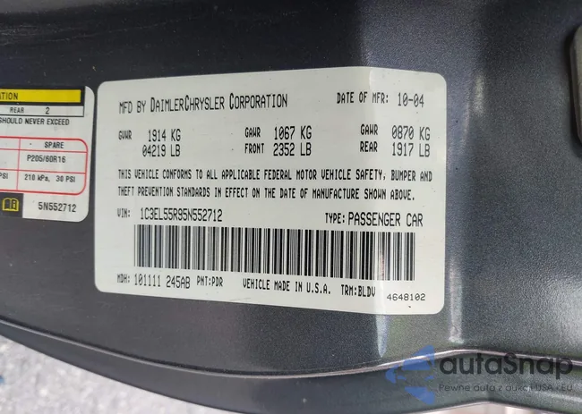 1C3EL55R95N552712: 44589610