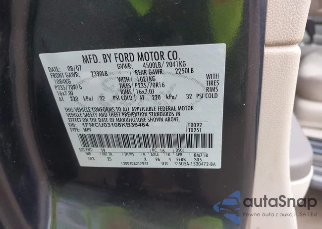 1FMCU03108KB36484: 44589634