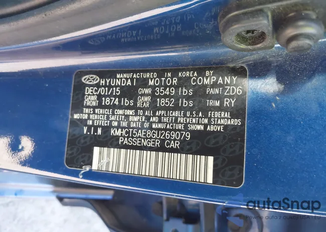 KMHCT5AE8GU269079: 44589644