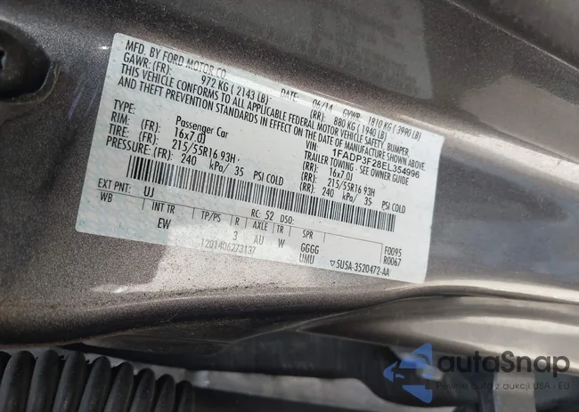 1FADP3F28EL354996: 44590073