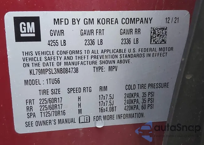 KL79MPSL3NB084738: 44589176