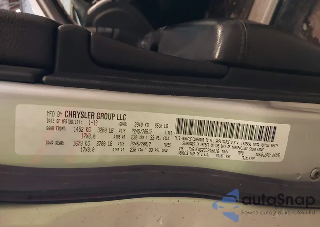 1C4RJFAG2CC245016: 44589393