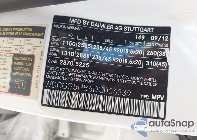 WDCGG5HB6DG006339: 44589417