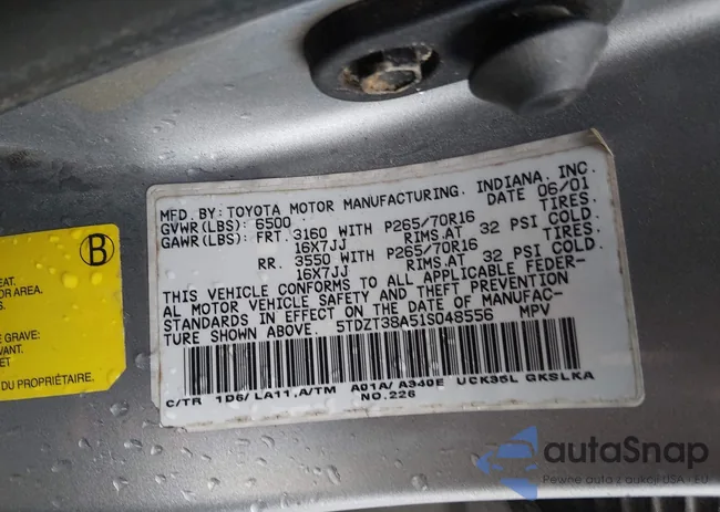 5TDZT38A51S048556: 44590527