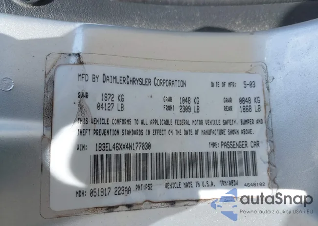 1B3EL46XX4N177030: 44590541