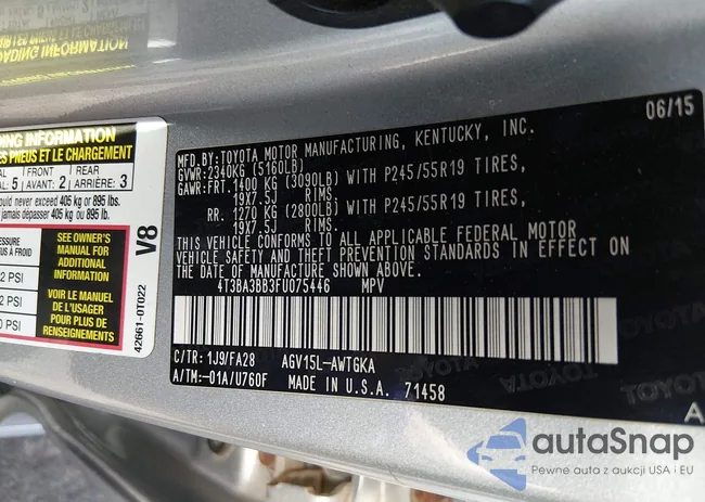 4T3BA3BB3FU075446: 44590848