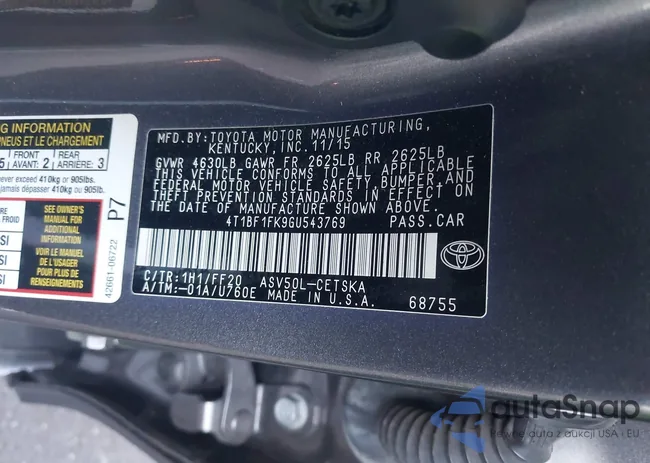 4T1BF1FK9GU543769: 44590902