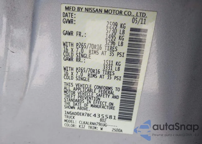 1N6AD0ER7BC435581: 44590922