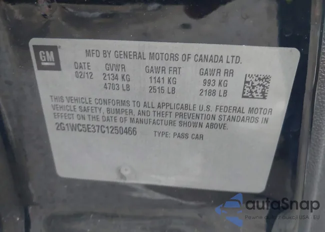 2G1WC5E37C1250466: 44590162