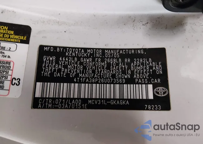 4T1FA38P26U073569: 44590239