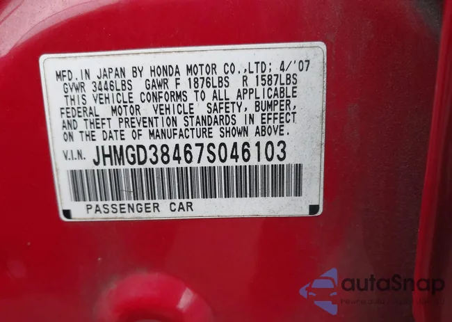 JHMGD38467S046103: 44590319