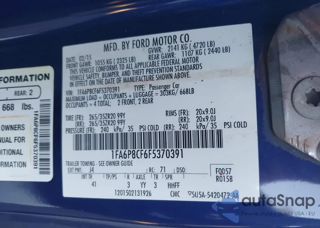 1FA6P8CF6F5370391: 44591599