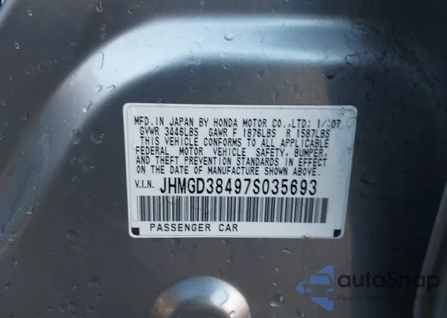 JHMGD38497S035693: 44591623