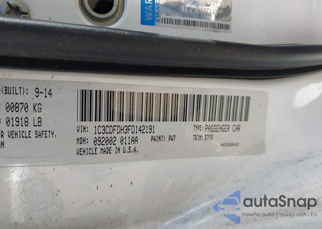 1C3CDFDH3FD142191: 44591705