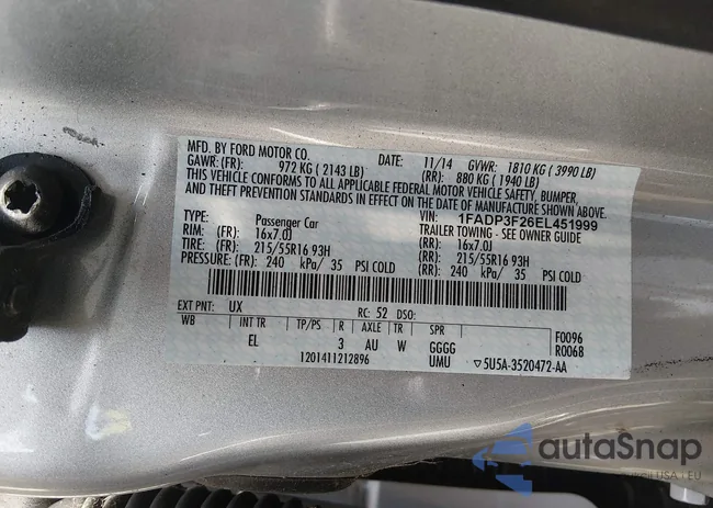 1FADP3F26EL451999: 44591719