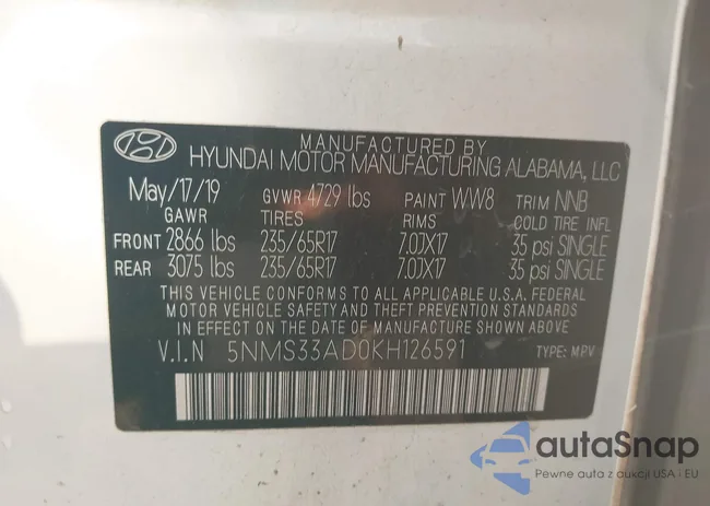 5NMS33AD0KH126591: 44591737