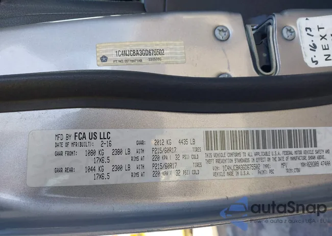 1C4NJCBA3GD675502: 44591769