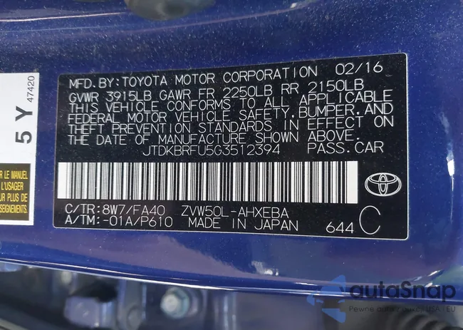 JTDKBRFU5G3512394: 44591798