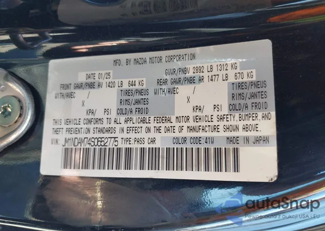 JM1NDAM74S0652775: 44592082