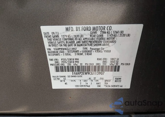 1FAHP2EW9CG113907: 44591394