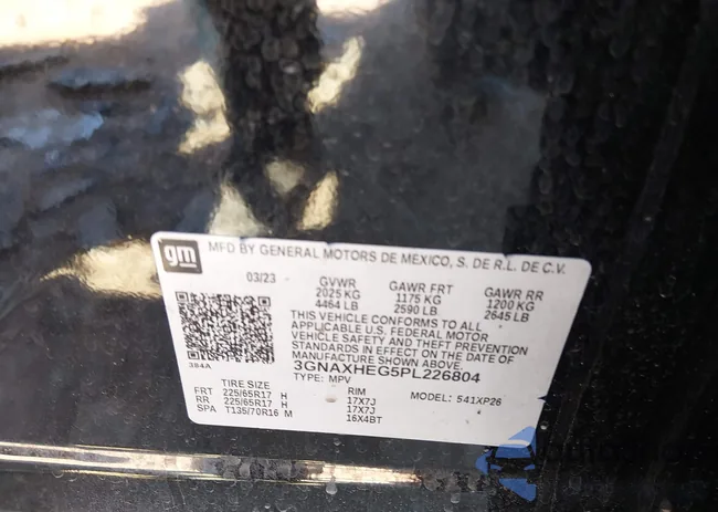 3GNAXHEG5PL226804: 44592679