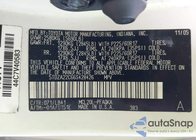 5TDZA22C66S428426: 44592433