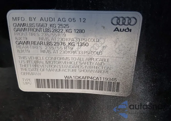 WA1DKAFP4CA119345: 44593573