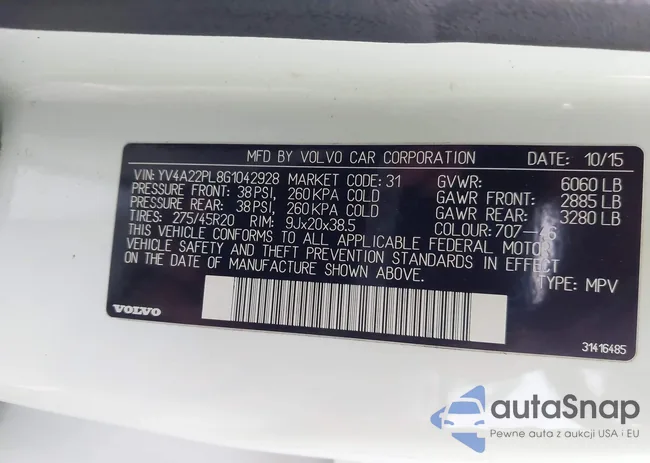 YV4A22PL8G1042928: 44593710