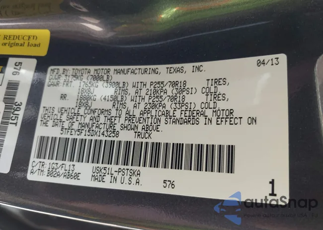 5TFEY5F15DX143258: 44593751