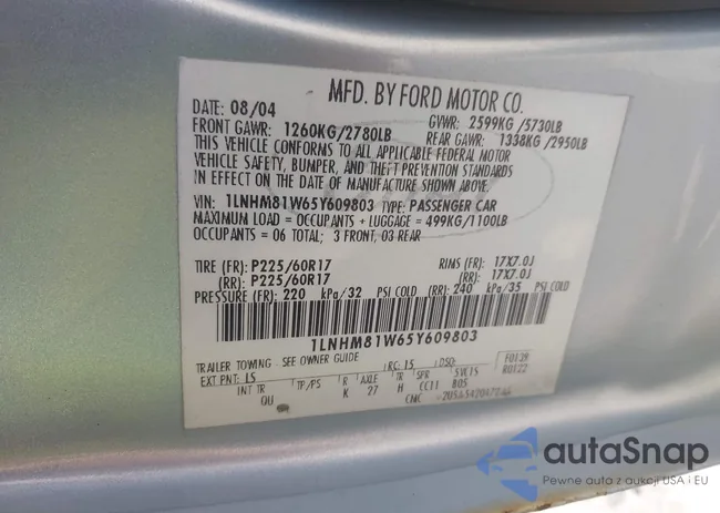 1LNHM81W65Y609803: 44593757