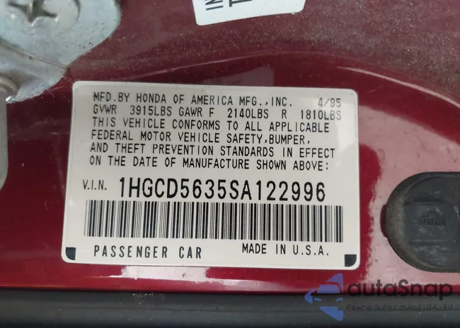 1HGCD5635SA122996: 44593925