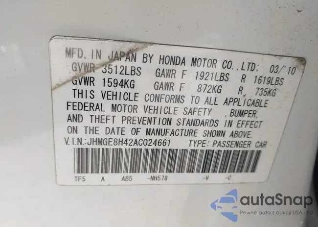 JHMGE8H42AC024661: 44593966