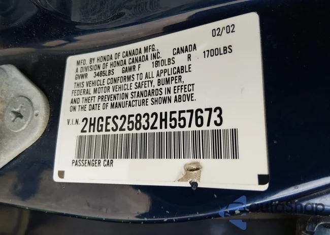 2HGES25832H557673: 44593248